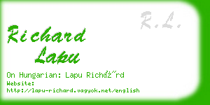 richard lapu business card